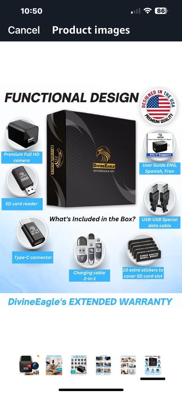 DIVINEEAGLE Plug-in Full HD Dome Camera - Premium Reliable 1080p Pet Cam with gallery