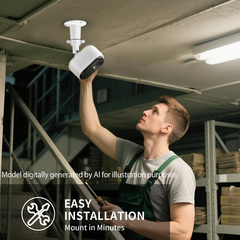 Adjustable Security Camera Wall/Ceiling Mount with 1/4 Screw Head gallery