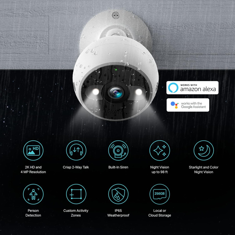 4MP 2K Security Camera Outdoor Wired & Pan/Tilt Smart Security Camera & Security gallery