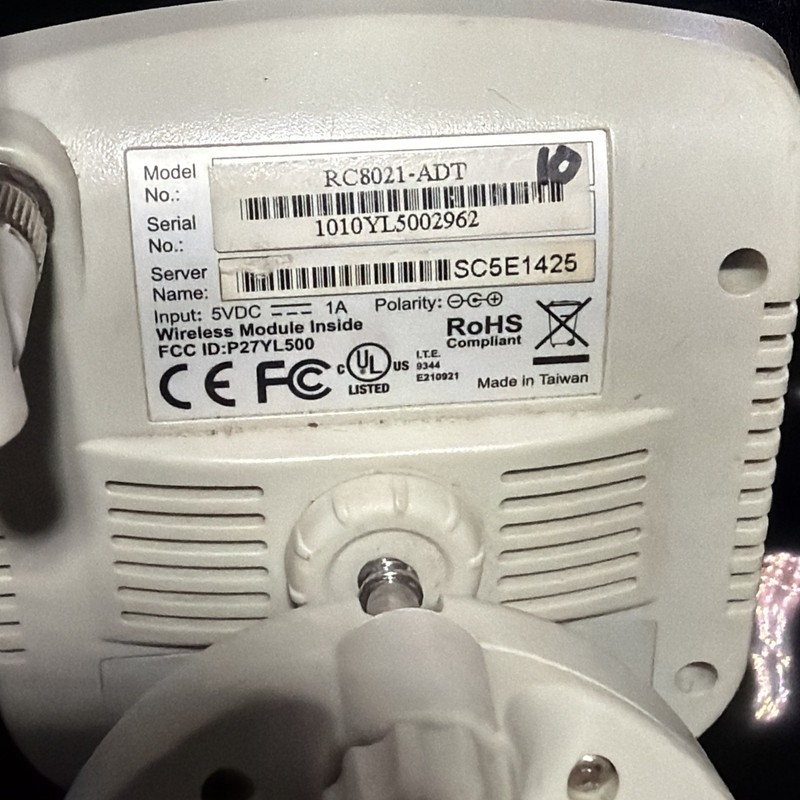 2 - “2” Sensormatic Security Camera RC8021W-ADT WiFi Indoor IP Camera gallery