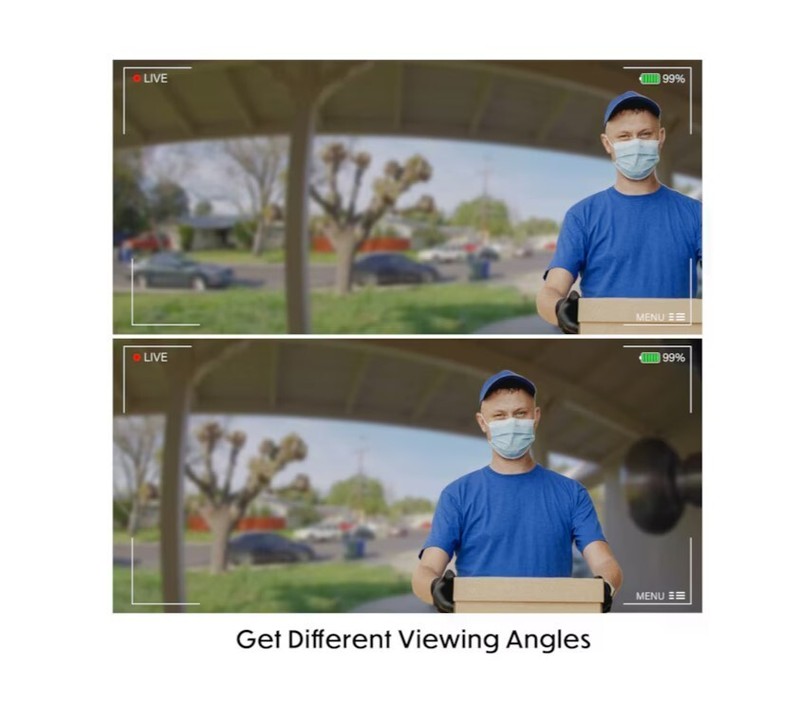 Wasserstein Horizontal Wall Mount for Wyze Video Doorbell - Titling Angle White gallery