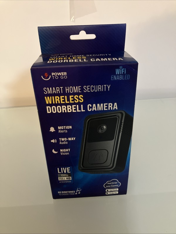 NEW POWER TO GO-SMART HOME SECURITY WIRELESS DOORBELL CAMERA / IN BOX
