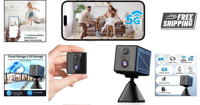 2026 Upgraded 4K Security Camera 5GHz WiFi Indoor Home Surveillance System gallery