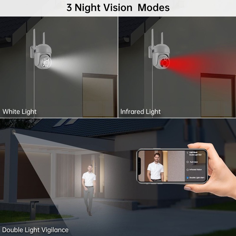 4MP PTZ Wifi IP Camera Outdoor Security Protection 5x Zoom Surveillance SmartCam gallery