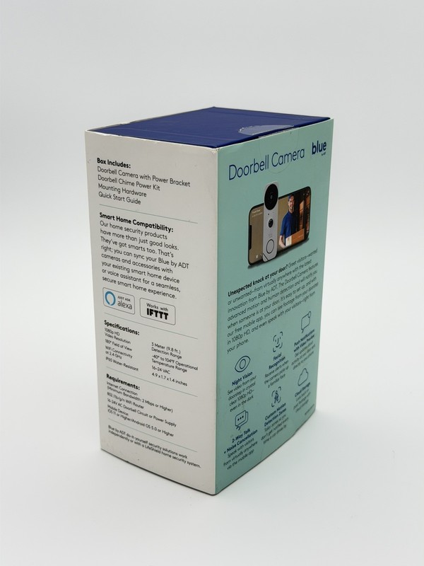 Blue by ADT Doorbell Camera Pearl Gray SCD2R0-29-PG gallery