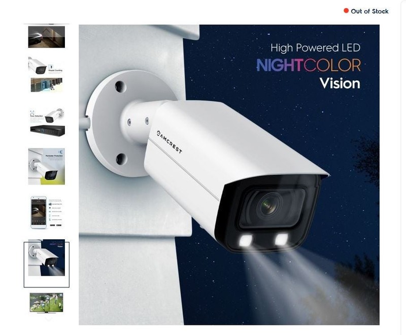 Amcrest IP4M-1046EW-AI (4MP) Bullet PoE IP Security Camera 2.8MM - White Light gallery