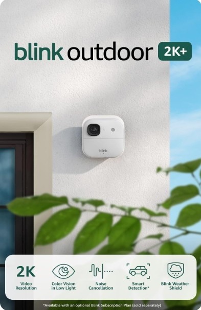 Blink Outdoor 2K+ 5 Camera Wireless Security System w/ Sync Module White