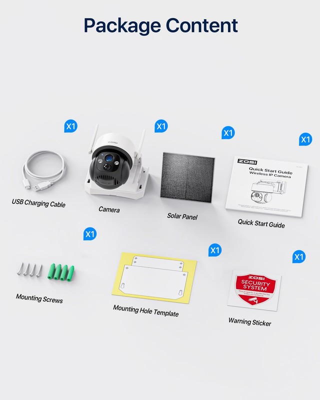 C291 4MP Solar Security Cameras Wireless Outdoor, 360° Pan Tilt Battery Camer... gallery