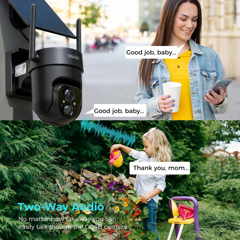 Vicohome 2QB 2K AI Solar Security Camera Wireless Outdoor, Battery Powered Ca... gallery