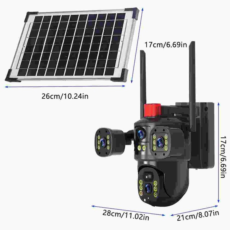 Solar Battery Powered Wireless WiFi Home Security Camera System Outdoor Pan/Tilt gallery