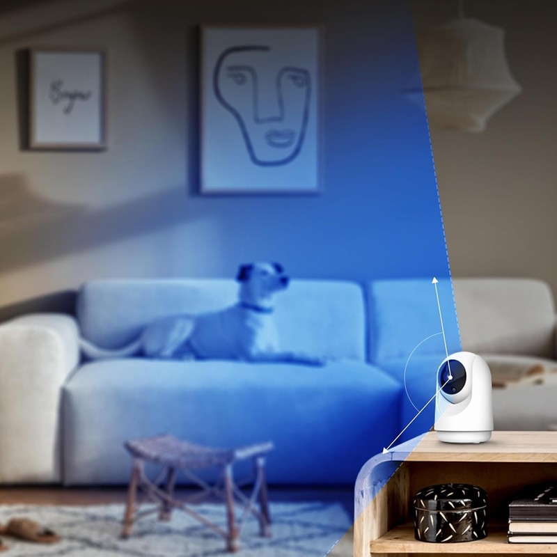 Feit Electric Indoor Security Camera with Motion PLUG-IN DESK CAMERA, White gallery