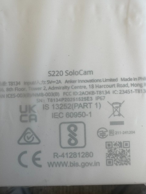 Eufy Security Solocam S220 - Brand New gallery