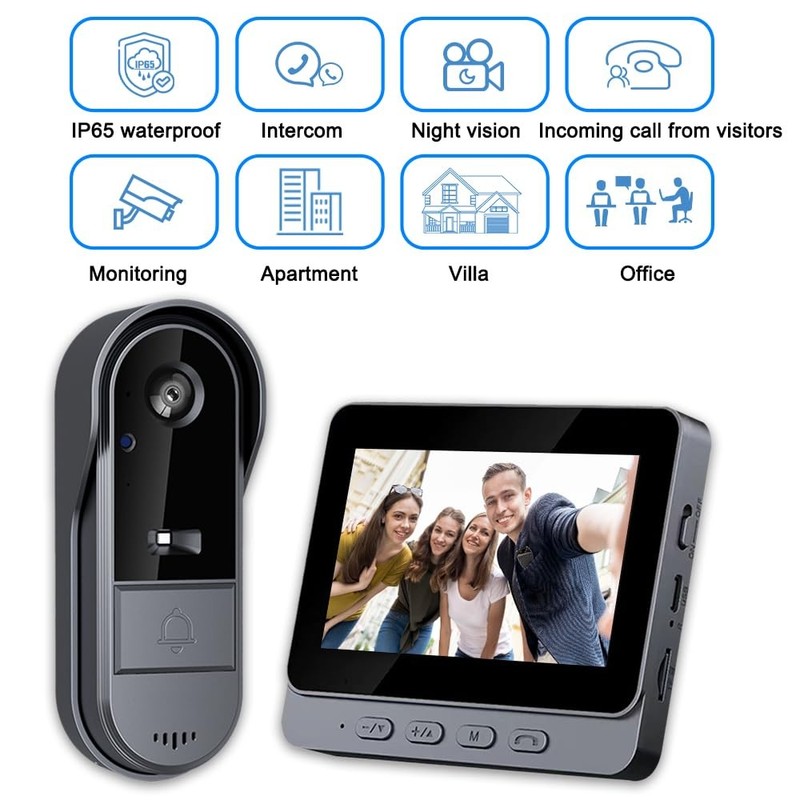 TKMARS Doorbell Camera Wireless No Subscription 1080P, Waterproof Door Bell C... gallery