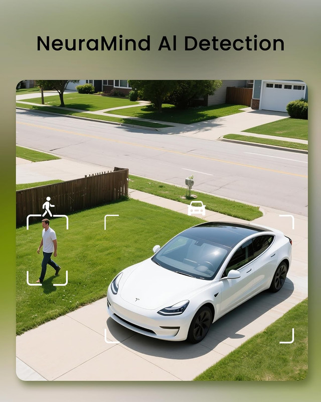 Solar Security Camera Wireless Outdoor 2.5K, 24/7 AOV Recording, No Subscription gallery