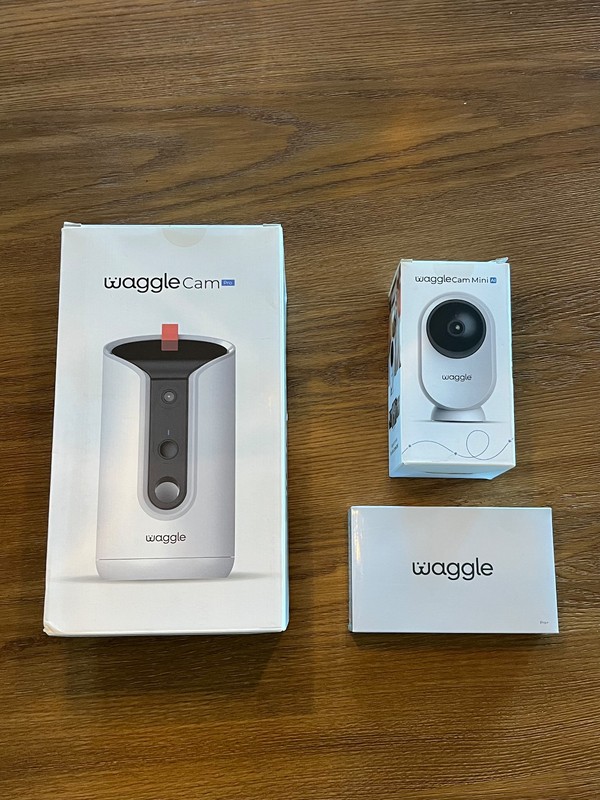 Brand New Waggle Pet Safety Bundle: Pro Camera, Mini Cam & Pro+ GPS Monitor