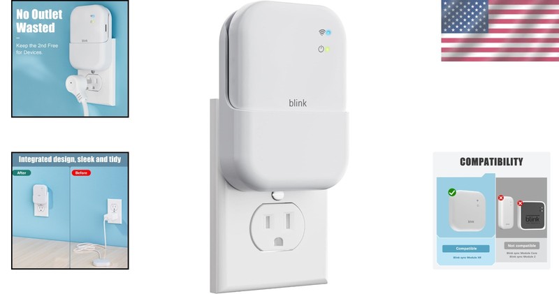 2-in-1 Outlet Wall Mount & Charger for Blink Sync Module XR - Easy Install! gallery
