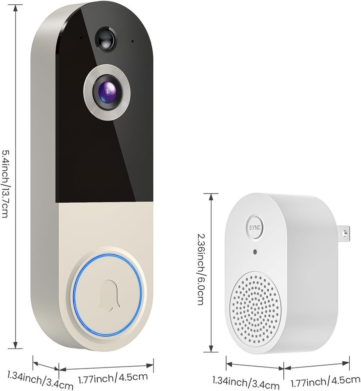 Water-Resistant 1080P Wireless Video Doorbell with Cloud Storage & Talk Function gallery
