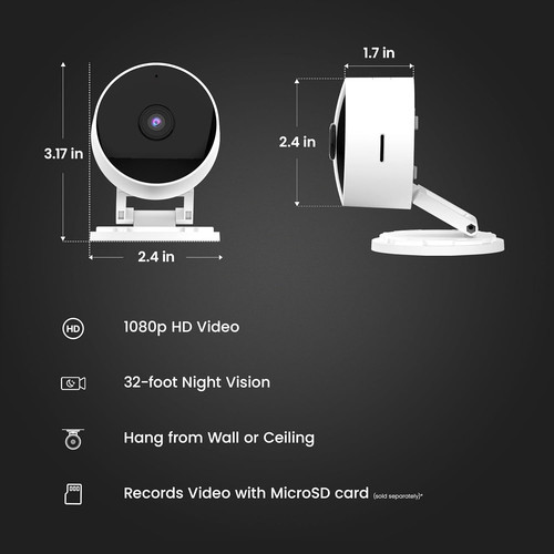 Feit Electric Indoor Security Camera with Motion 1 1 Count (Pack of 1), White gallery
