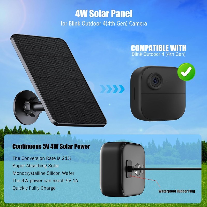 Solar Panel Blink Camera Outdoor,Outdoor Security Camera 2 Pack Solar Panel gallery