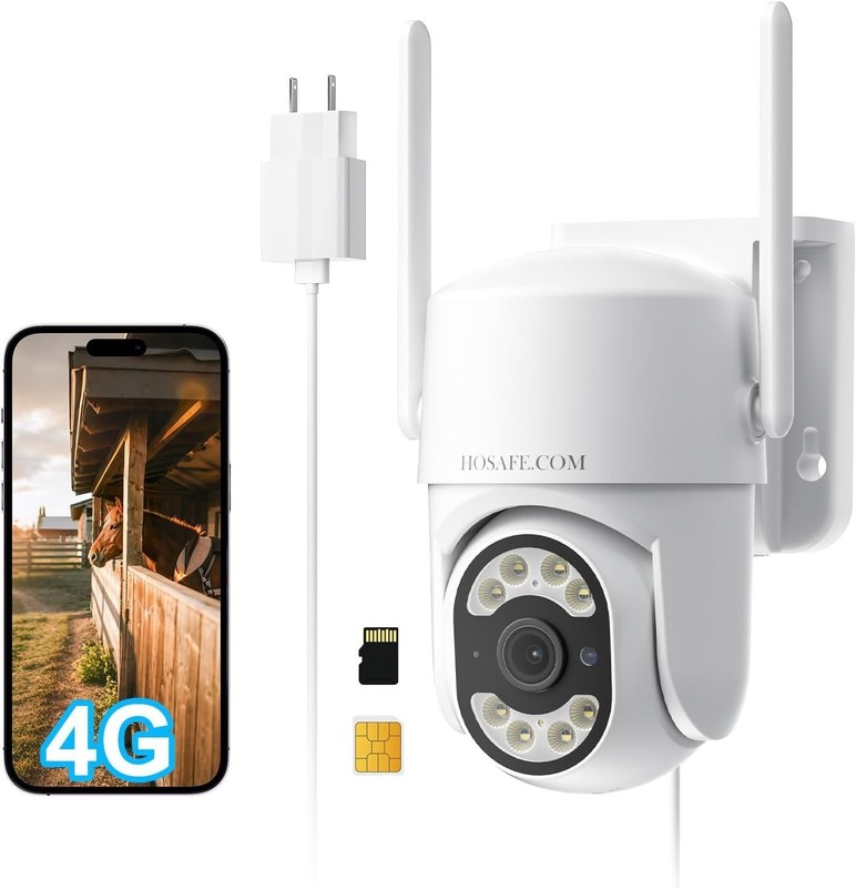 Weatherproof 4G LTE Cellular Security Camera - Auto Tracking & 50ft Night Vision gallery