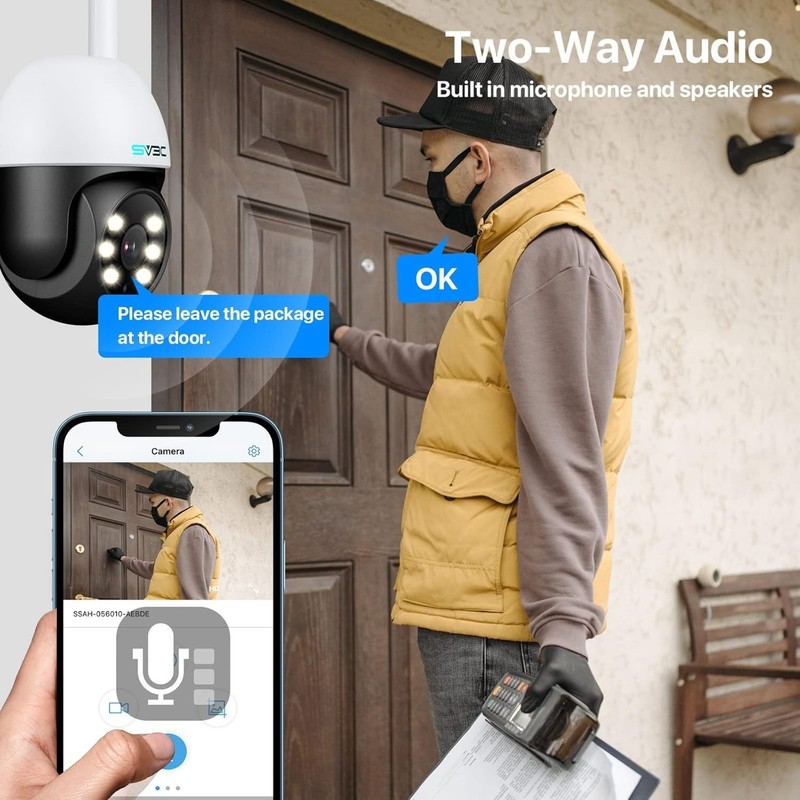 Waterproof PTZ Security Camera - 24/7 Monitoring, Auto Tracking, SD Storage gallery