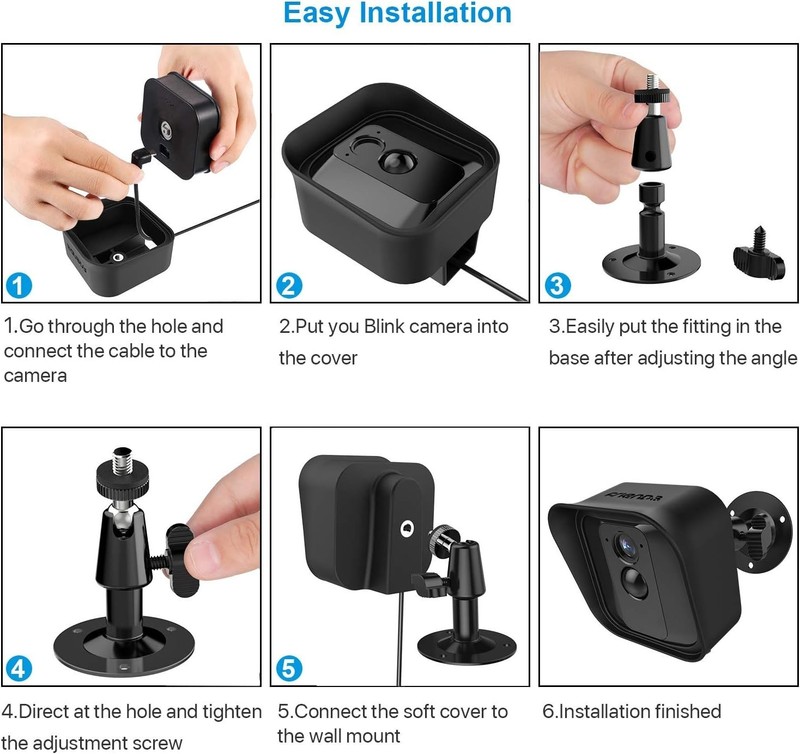 Weatherproof Adjustable Mount & Silicone Skin for Blink XT: Night Vision Support gallery