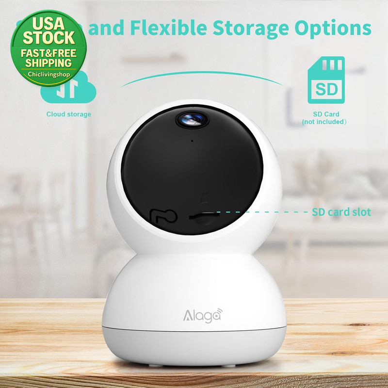 Indoor Security Camera 3K HD 360 Degree Pan Tilt Night Vision Pet Monitor gallery