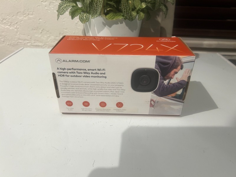 ALARM.COM* Model ADC-V724X 1080 Outdoor Wi-Fi Camera Two way audio,HDR Video Rec