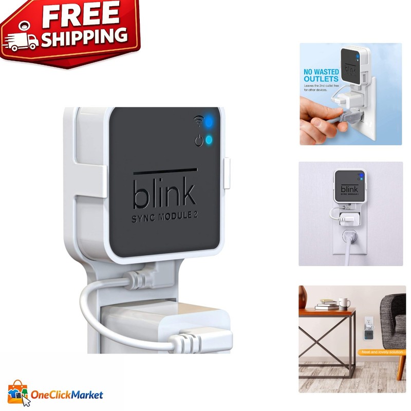 Compact Mount Holder for Blink Outdoor/Indoor Cameras – Short USB Cable Included