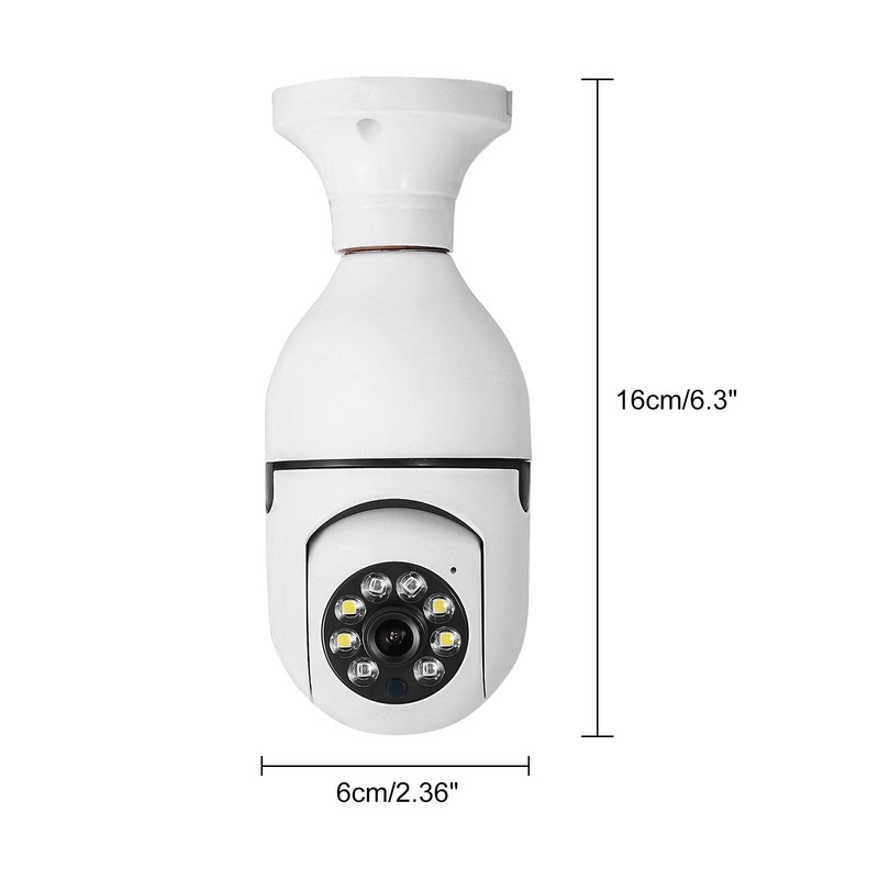 Security Camera 1080P E27 Light Bulb Wireless WiFi Camera Night Vision Home