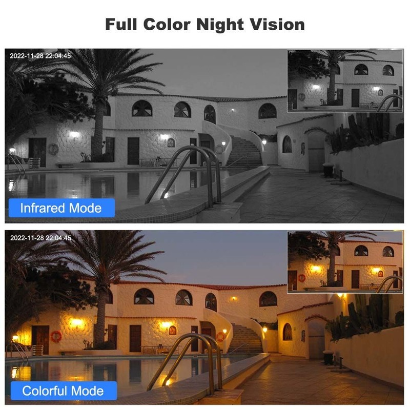 5K 12MP Wireless WiFi Camera Outdoor 10X Zoom Three Lens Home Security SmartCam gallery