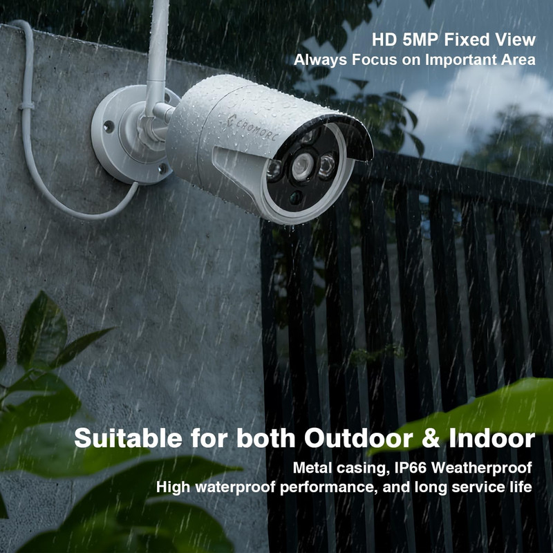 10CH Expandable Wireless Security Camera System with 10.1" Monitor 4Pcs 5MP Indo gallery