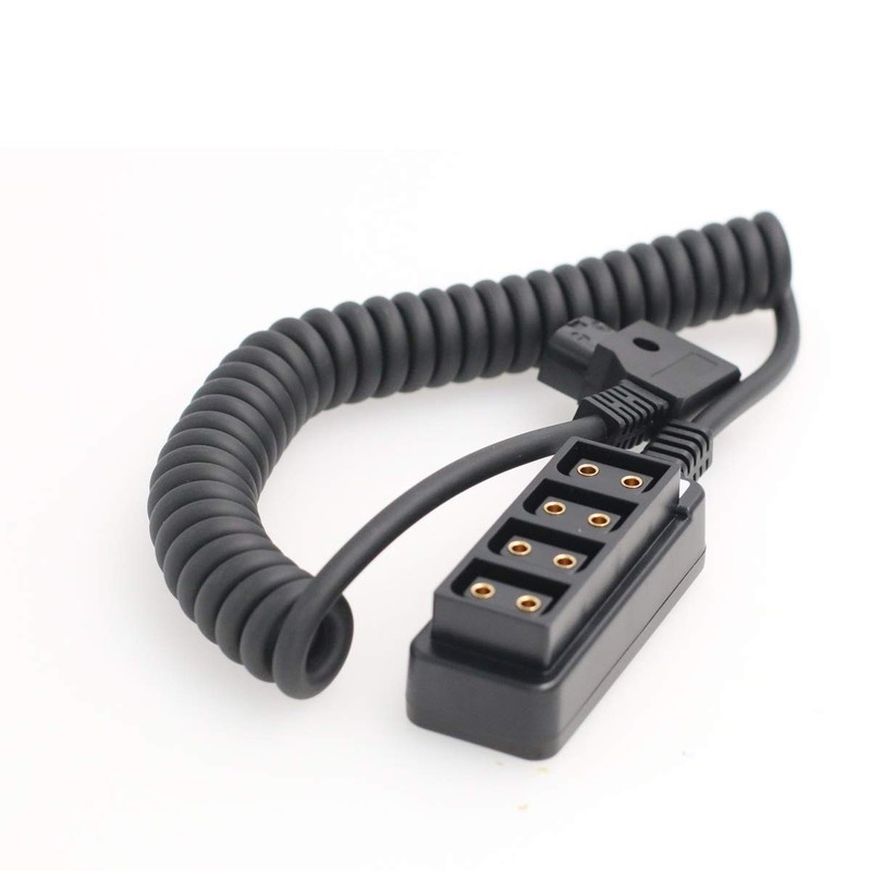 DTap Male To 4Port DTap Female Hub Splitter Coiled Monitor Power Cable