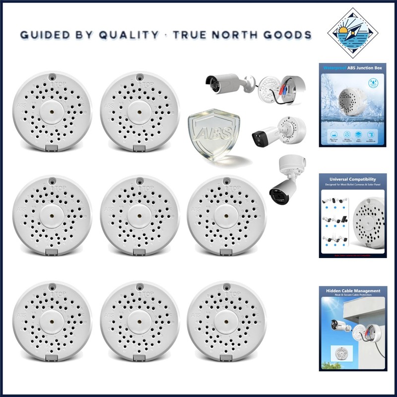 Durable Plastic Junction Box for Security Cameras, Ideal for Outdoor Setup