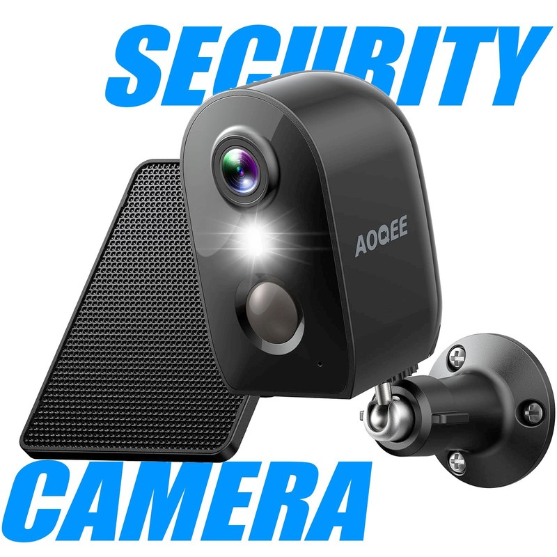 2Pack AOQEE 2K Wireless Solar Security Camera Outdoor WiFi Color Night Vision gallery