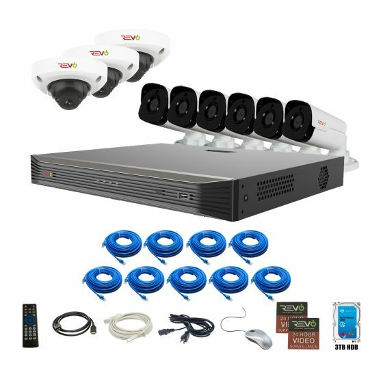 Ultra HD Audio Capable 16 Ch. 3TB NVR Surveillance System with 9 Cameras