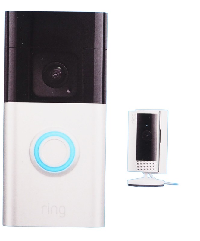 Ring Essential Security Set Battery Doorbell Plus + Indoor Cam 1080p Wi-Fi