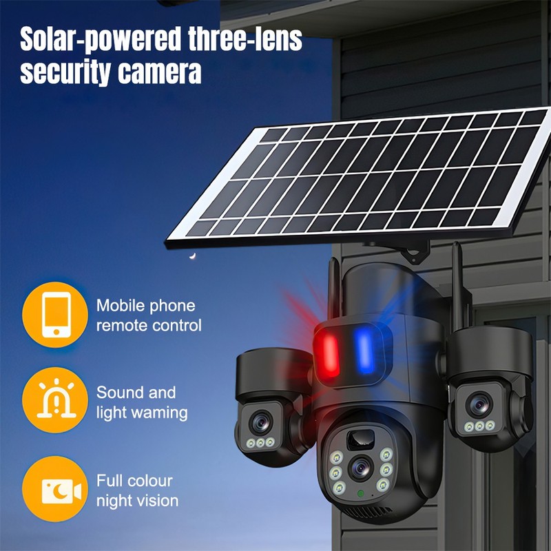 Solar Security Camera Wireless PIR Tracking WiFi Night Vision Surveillance LOT gallery