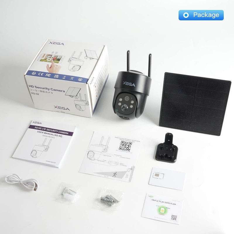 4G LTE Cellular Security Camera Solar with SIM Card,Wireless Outdoor No WiFi ... gallery