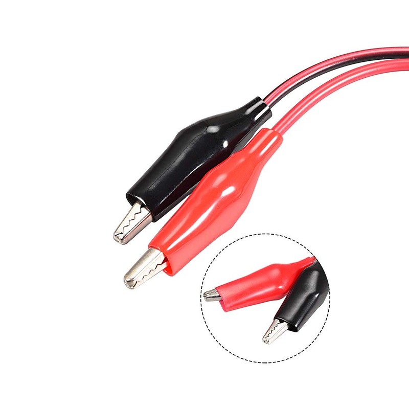 uxcell 2.1mmx5.5 mm 12V DC Male Jack to Alligator Clip Power 54cm, Black gallery