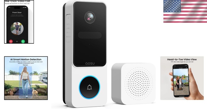 2K Wireless Video Doorbell Camera - Alexa Compatible gallery