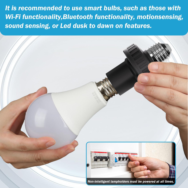 Lamp Socket Power Adapter for Wyze Cam V3/V4/V3 Pro/Og,Wyze Cam Pan V3, E26 Sock gallery