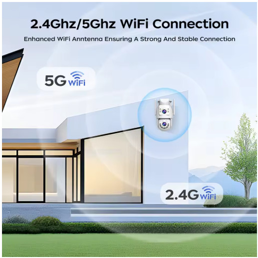 Jooan 4K 8MP WiFi PTZ Security Camera Dual Lens AI Tracking gallery