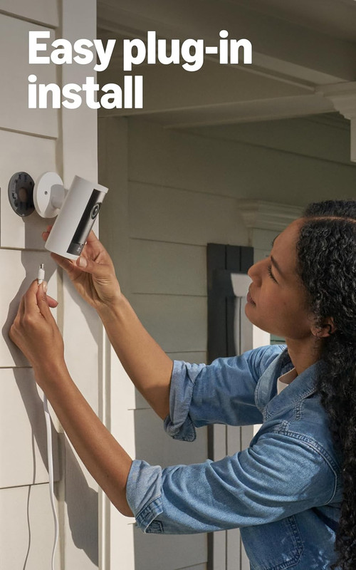 Outdoor Cam Pro, Plug-In (Newest Model), Home or Business Security, Retinal 4K w gallery
