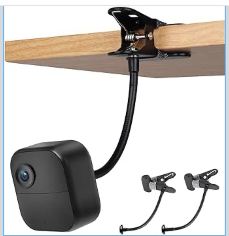 Itodos 2 Pack Flexible Clip Clamp Mount Compatible With Blink Cameras Black