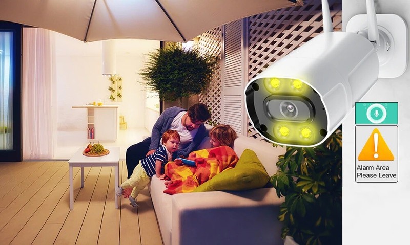 Security 5MP IP Camera WiFi Outdoor Color Night Vision Spotlight Bullet gallery