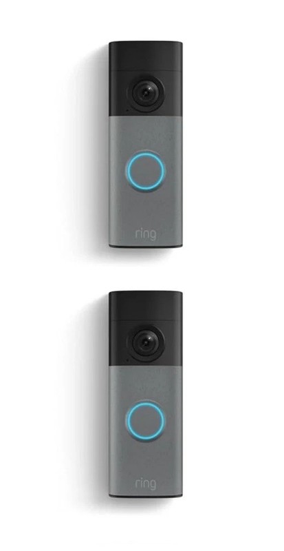 2 Pack Ring – Battery Doorbell (newest model) Retinal 2K with wide-angle video