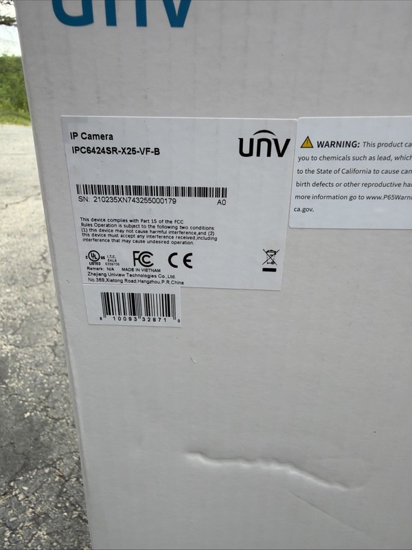 Uniview UNV 4MP 25x Network PTZ IP Camera CCTV IPC6424SR-X25-VF-B NIB $1200 MSRP gallery