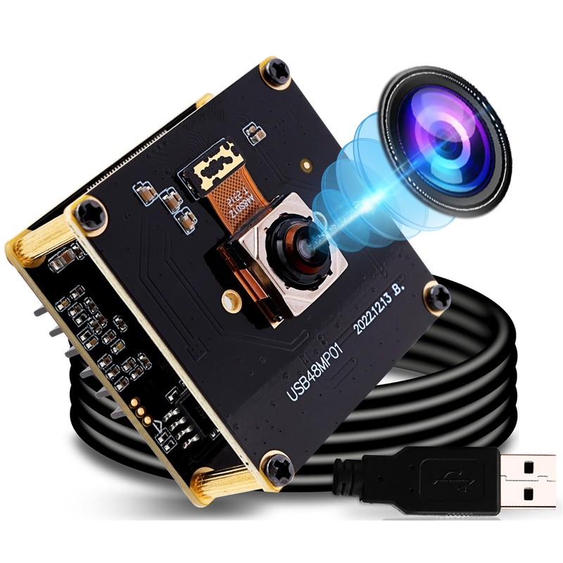 48MP Webcam USB Autofocus 8000X6000P UHD 70 Degree No Distortion Camera Module
