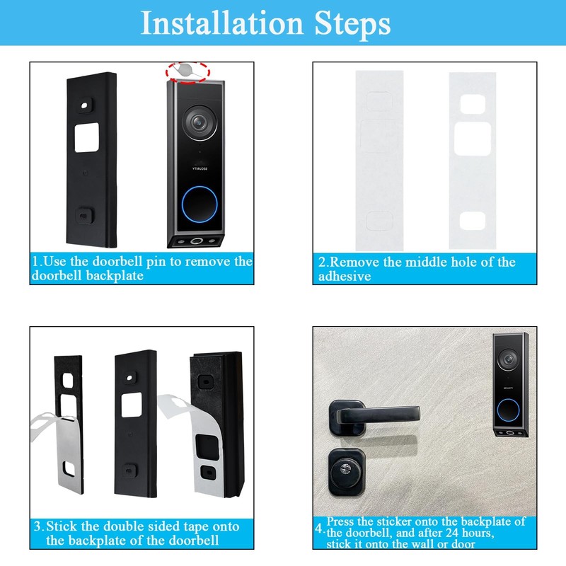 5Pack Double Sided Mounting Tape Compatible with eufy Security Video Doorbell... gallery